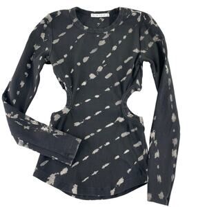 Third Form Ribbed Long Sleeve Blouse Cut out waist size 2